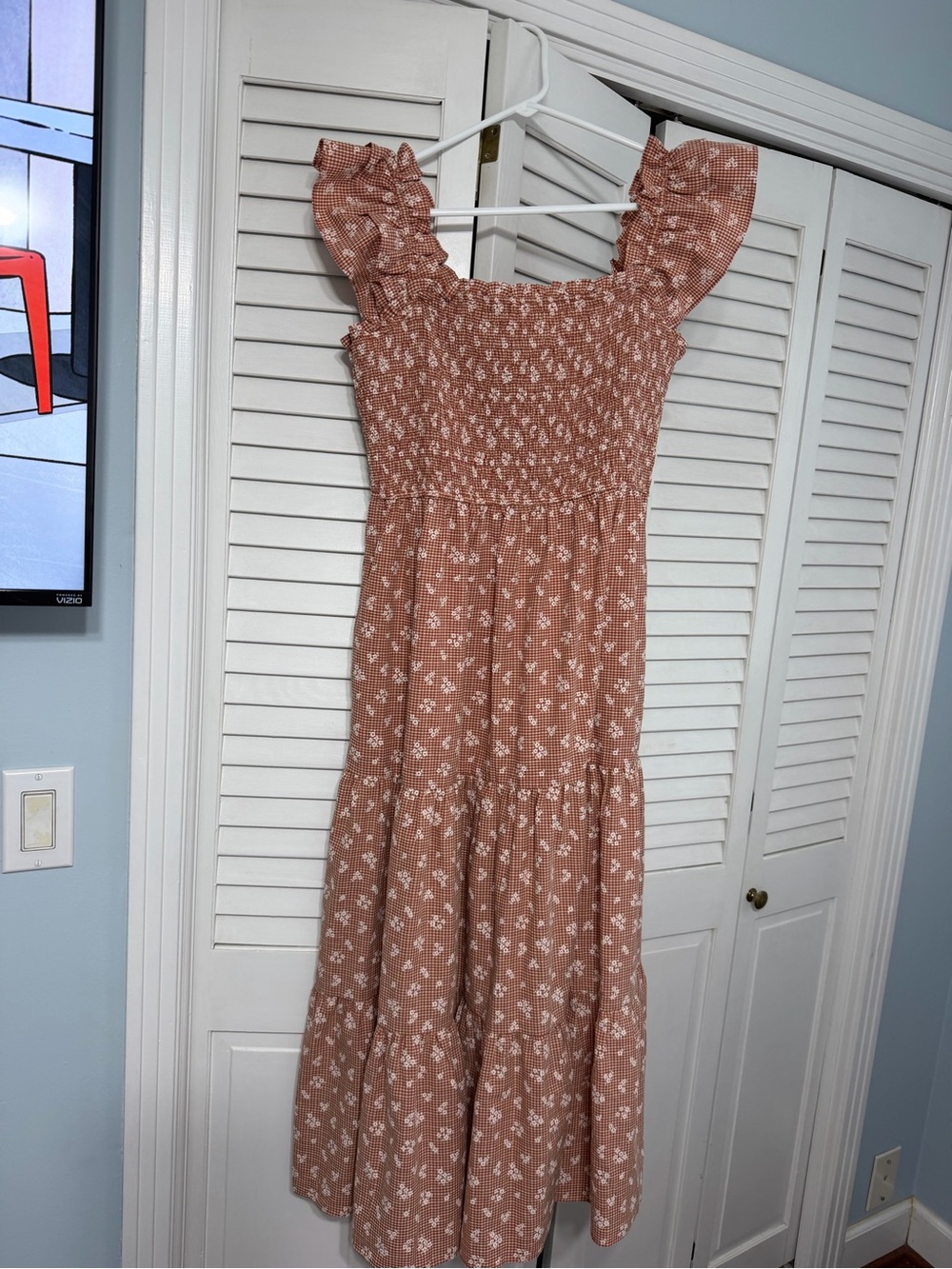 Wish Dusty Rose Floral Maxi Dress with Ruffle Straps